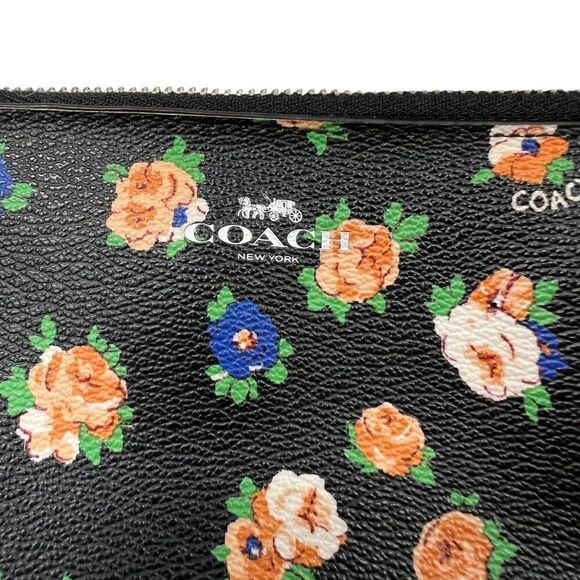 Coach Floral Print Leather Wristlet - Picture 3 of 8